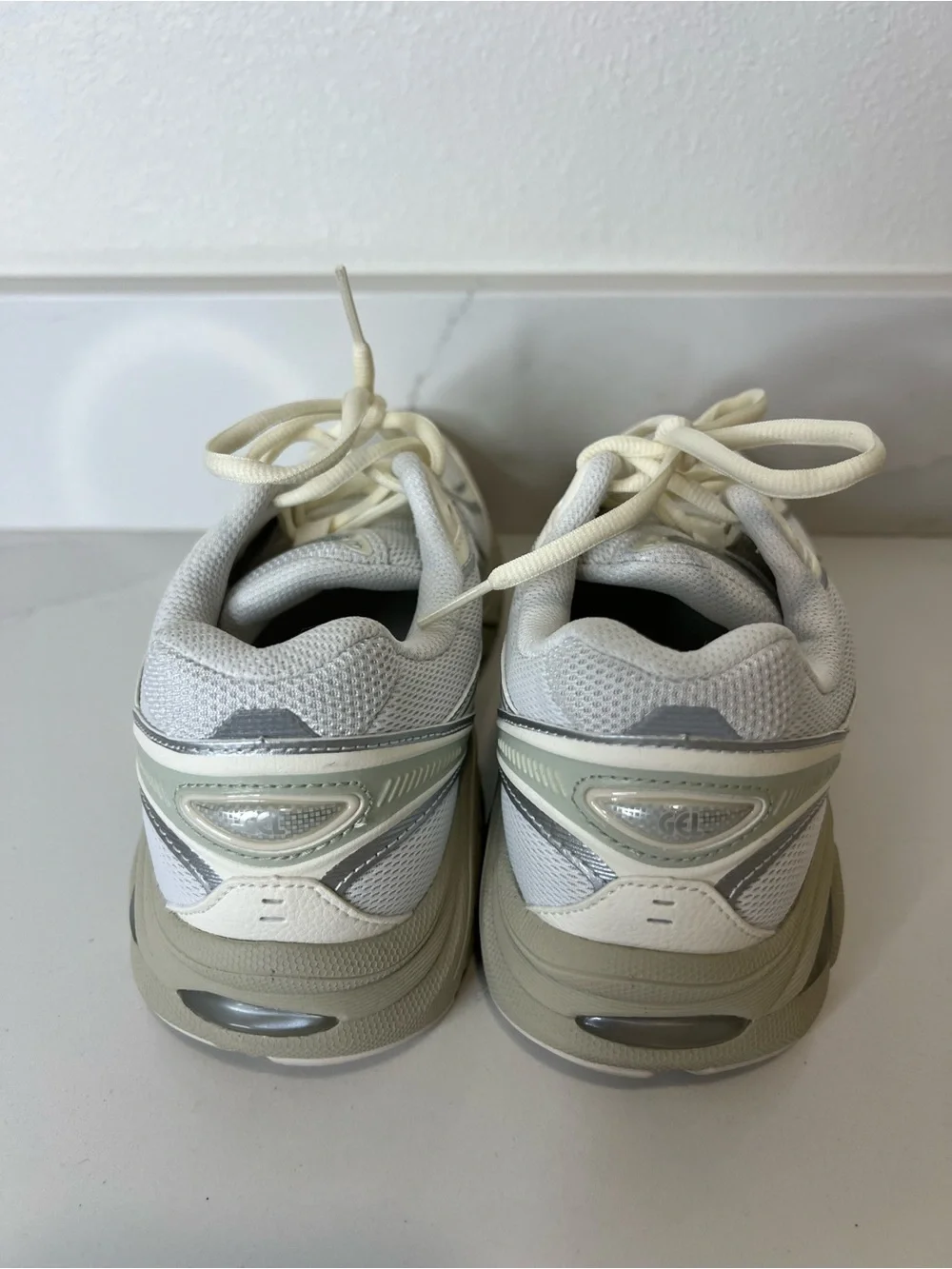 ASICS White and Light Gray Running Sneakers size 6.5